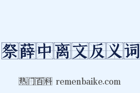 祭薛中离文反义词是什么意思的图片